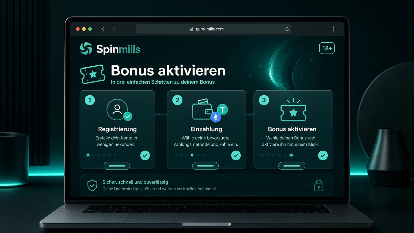 Wie aktiviert man einen Spinmills Bonus?
