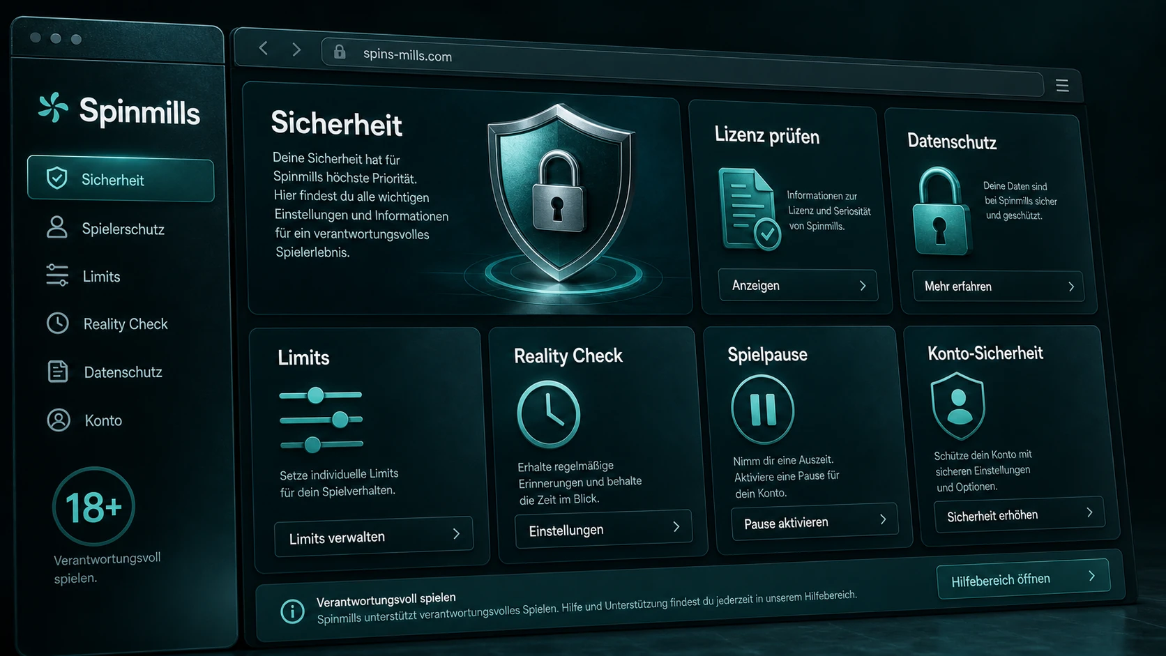 Sicherheit, Lizenz und Spielerschutz